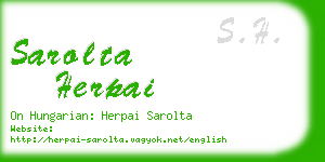 sarolta herpai business card